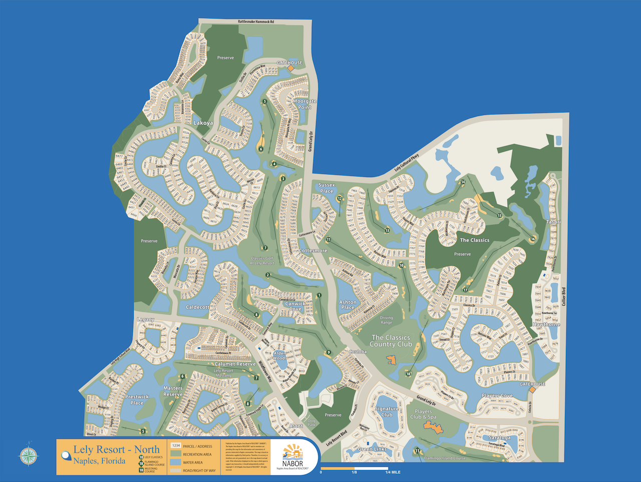 Lely Resort - North map